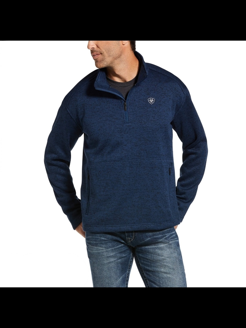 Ariat Men's Navy Quarter-Zip Pullover